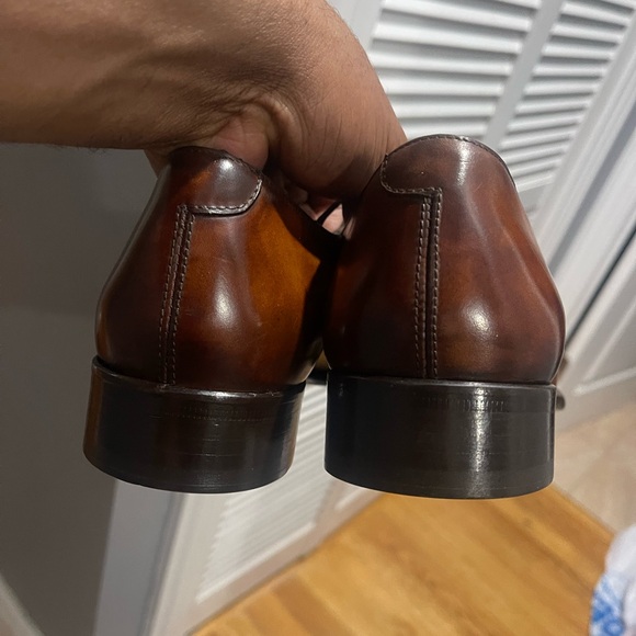 Paul Evans Havana Brown Vero Cuoio Tan Leather Wholecut Oxford shoes Sz 9.5 - Picture 8 of 14